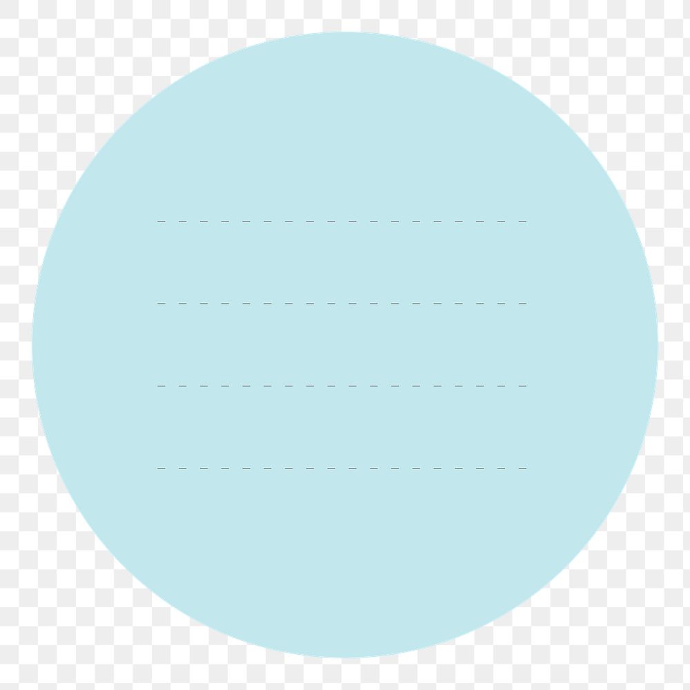 Blue circle notepad png design element