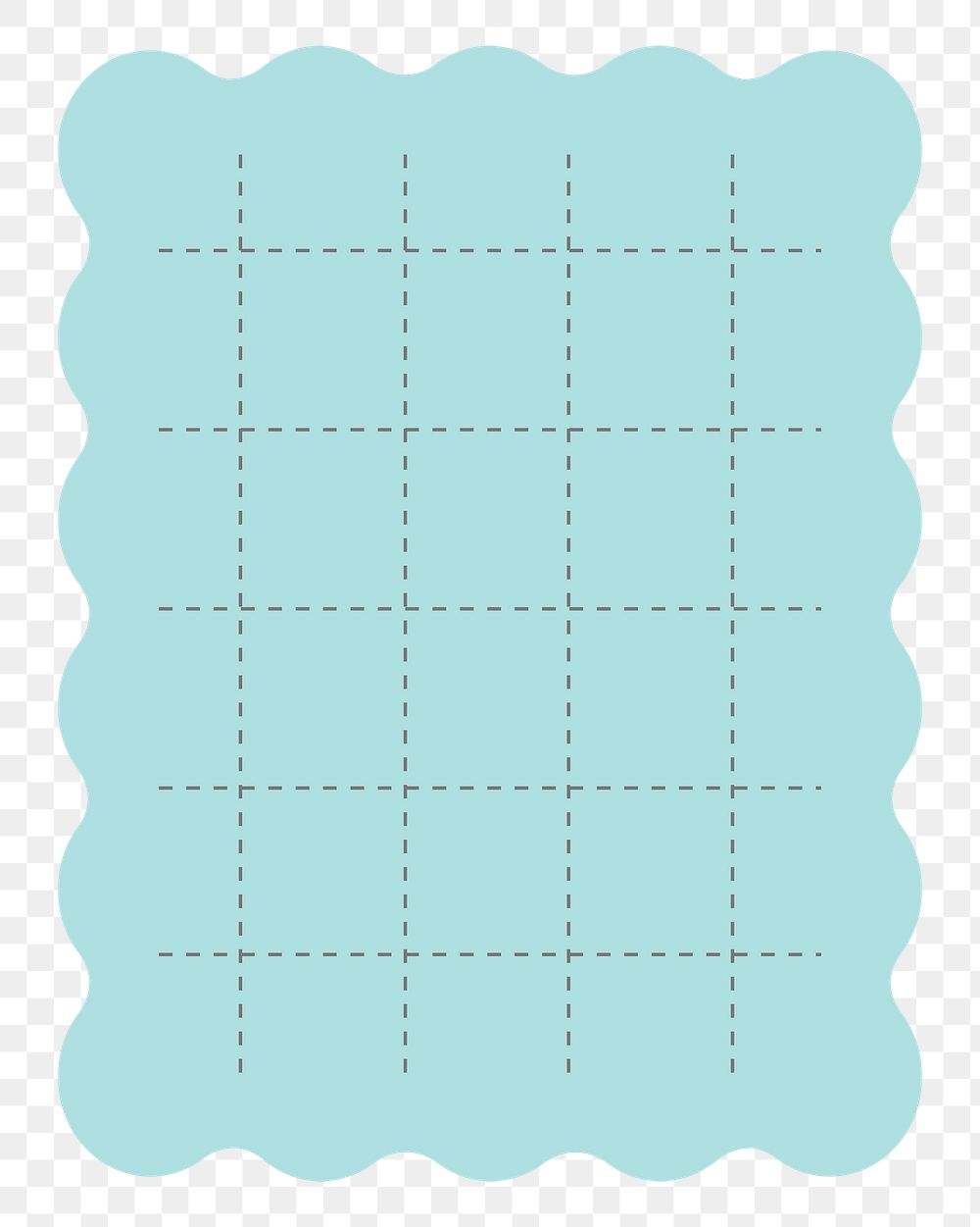 Blank pastel blue notepad png design sticker