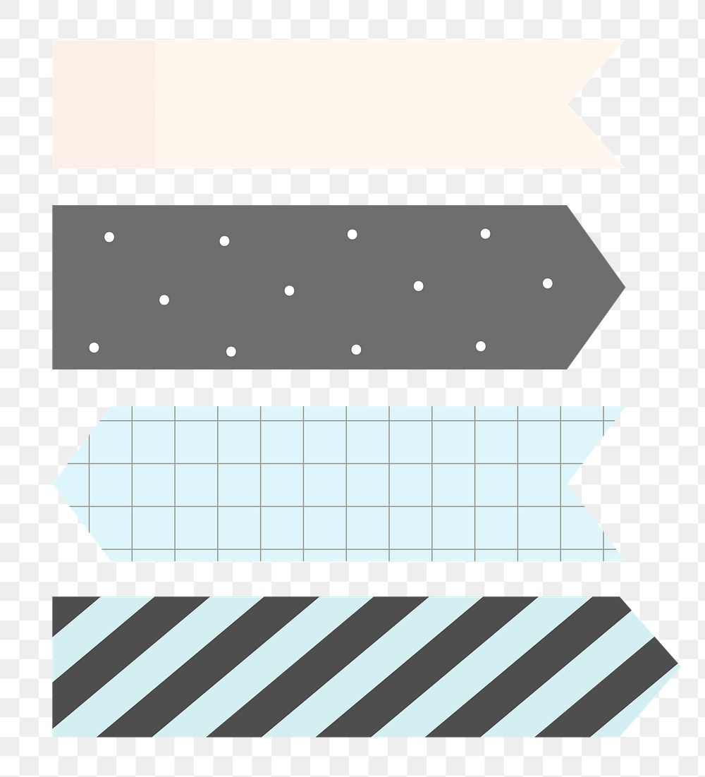 Printable sticky note png sticker set