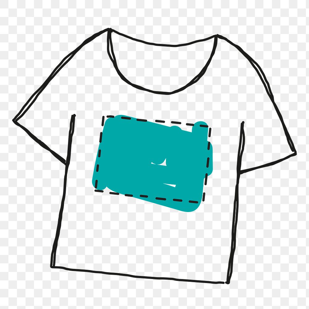 Green design on t-shirt transparent png 