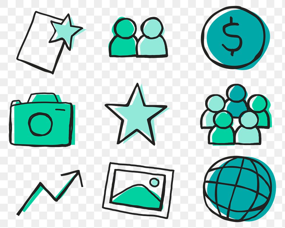 Professional business teamwork png set