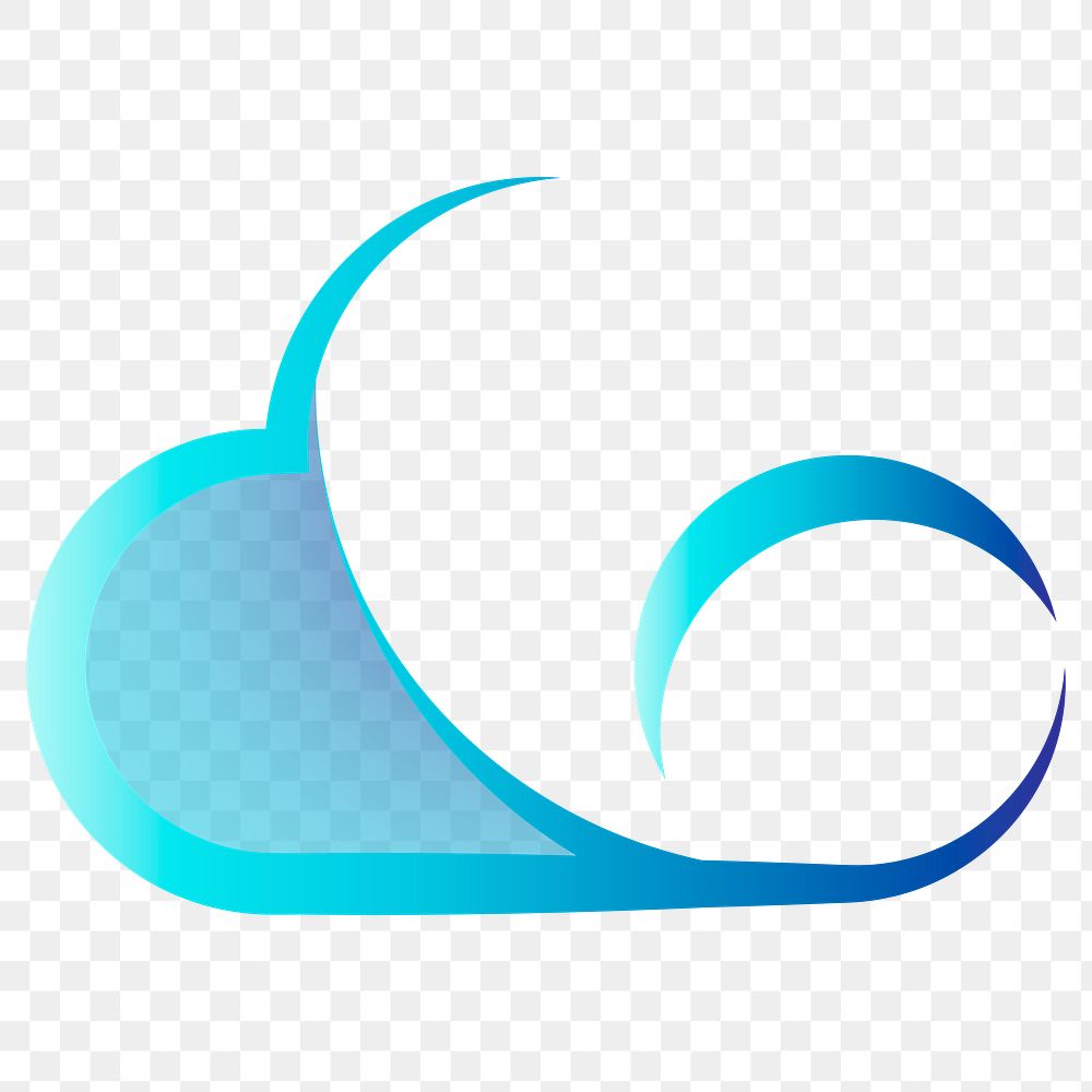 Gradient cloud logo png technology icon design