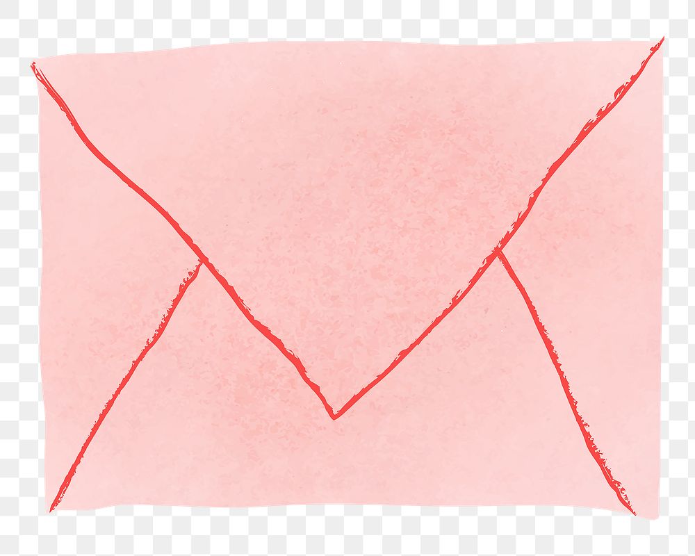 Love envelope icon png in transparent background