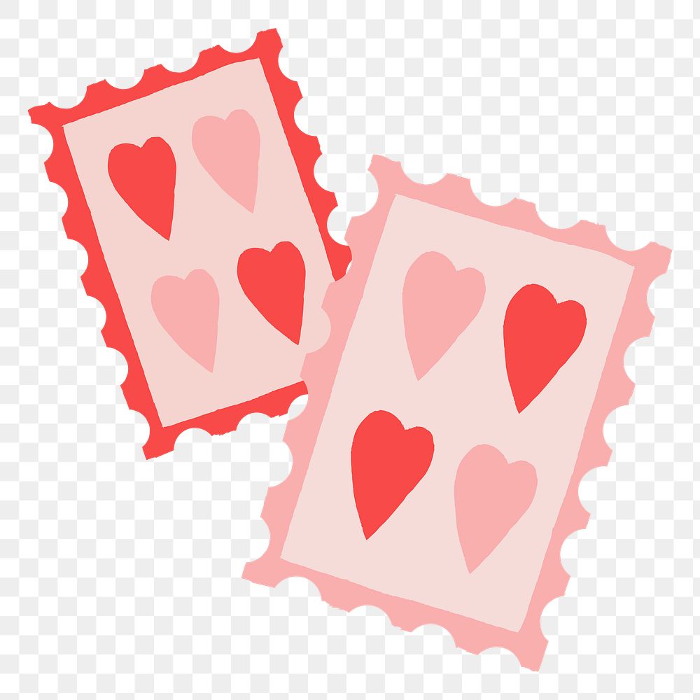 Valentine's day postage png transparent 
