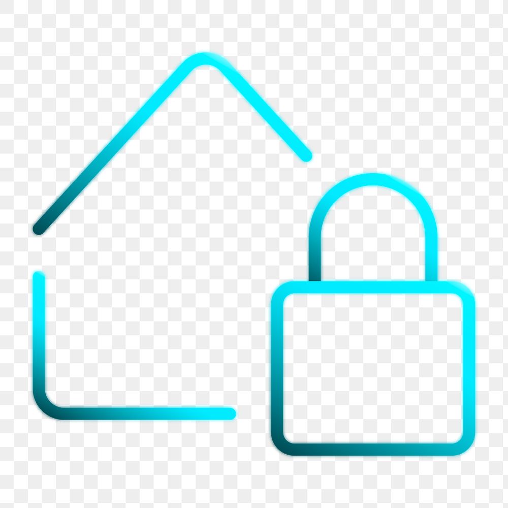 Png smart home lock icon transparent user interface
