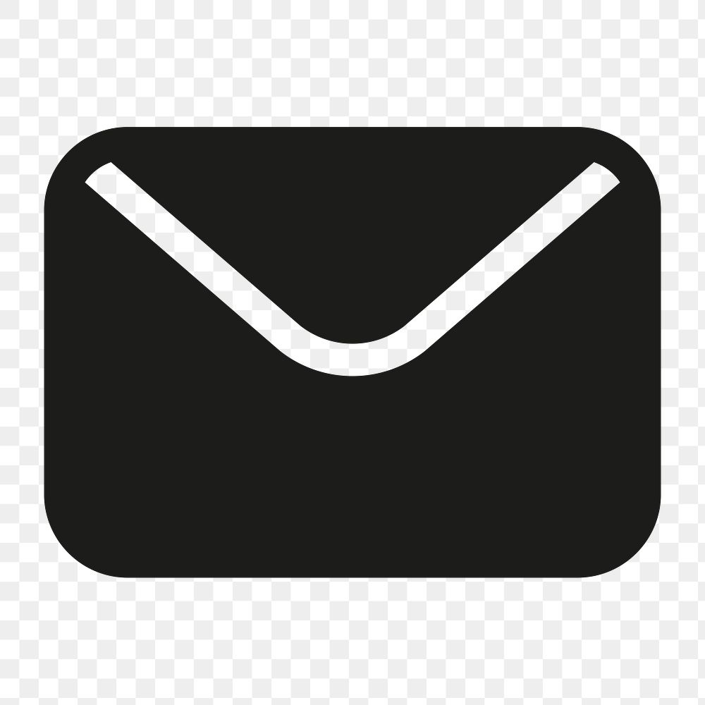 Mail filled icon png in black | Premium Icons Sticker - rawpixel