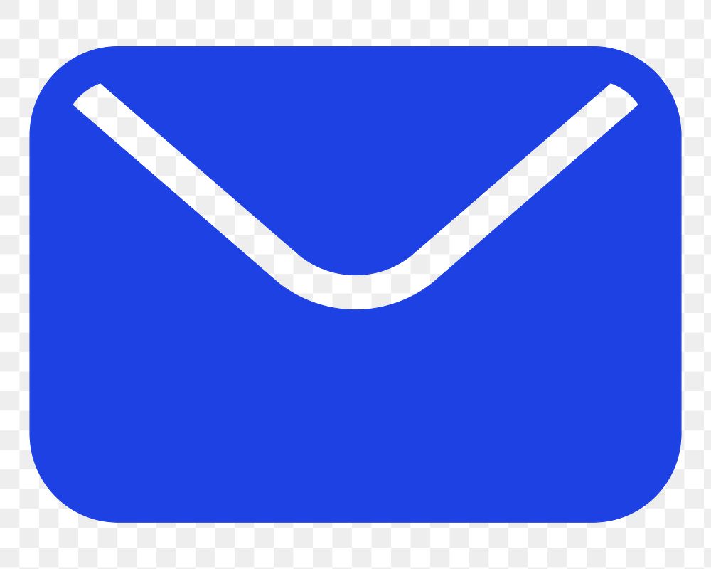 Email png social media icon in blue flat simple style