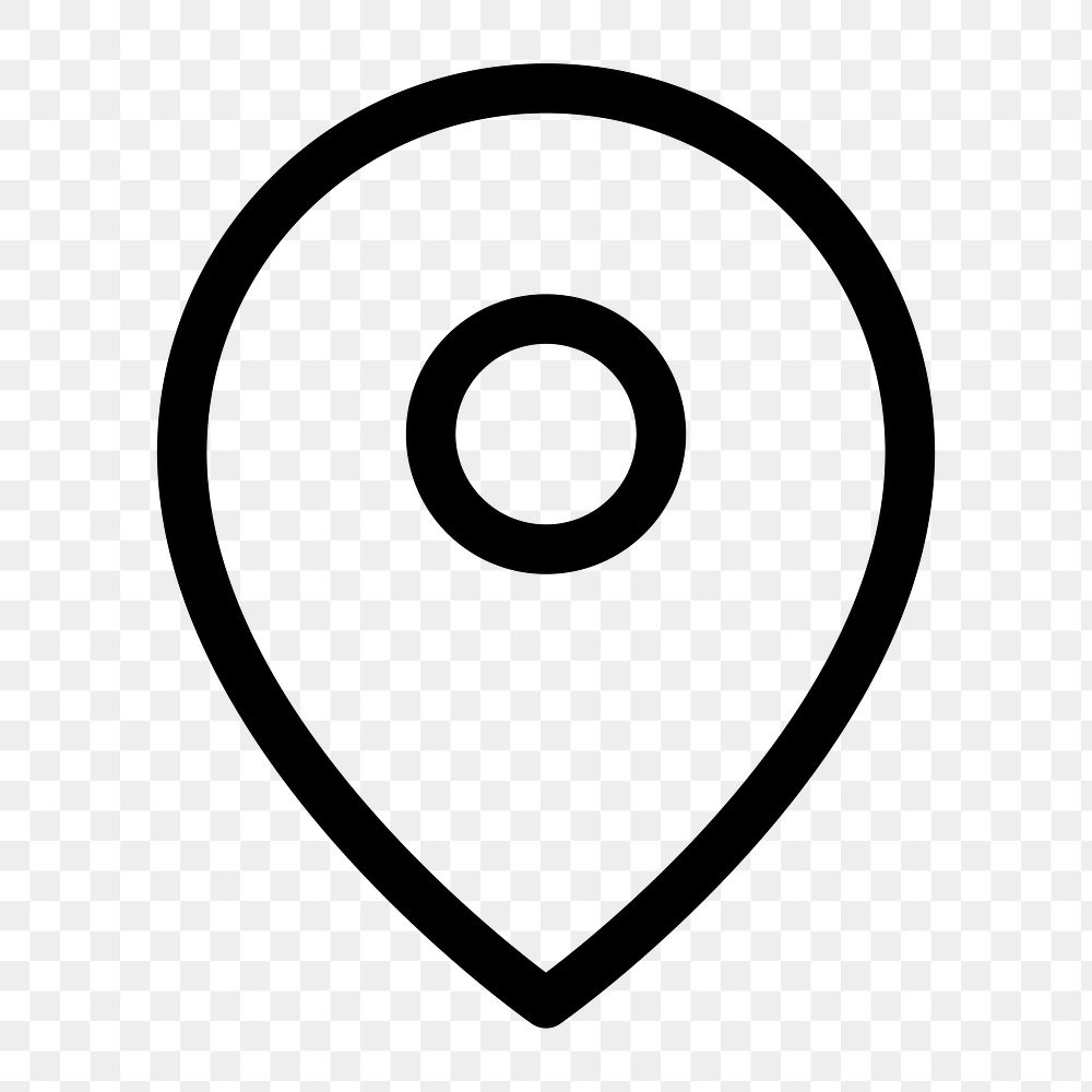 Location pin outlined icon png for social media app