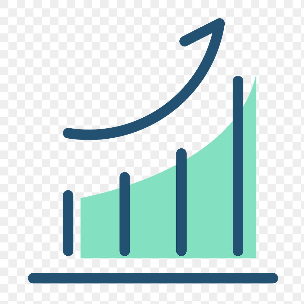 Png growth graph financial icon