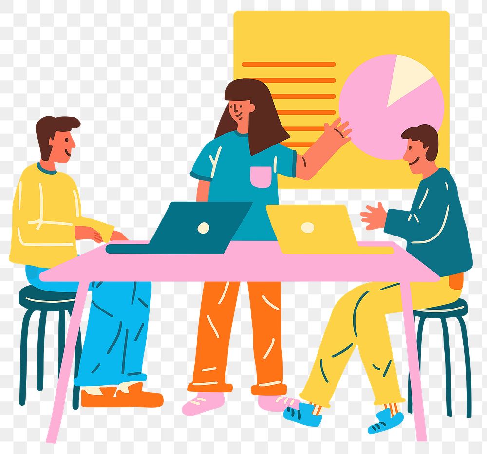 Meeting png business conference flat design
