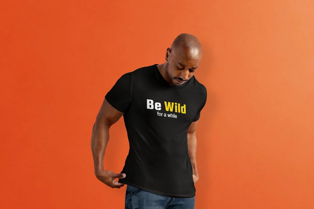 Men's t-shirt mockup, editable design