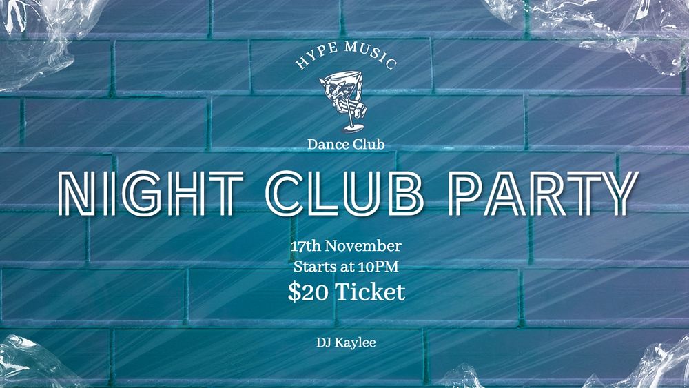 Night club party banner template, editable design