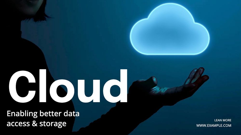 Cloud blog banner template, editable design