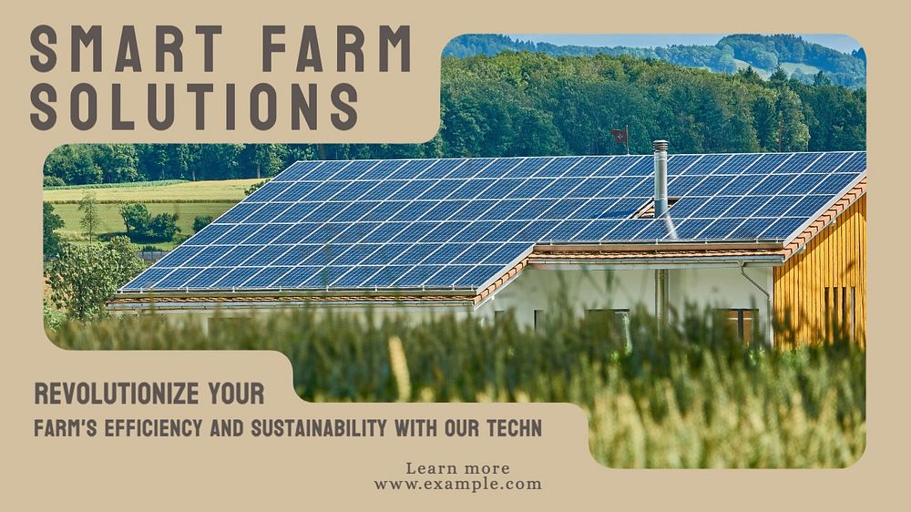 Smart farming blog banner template, editable design