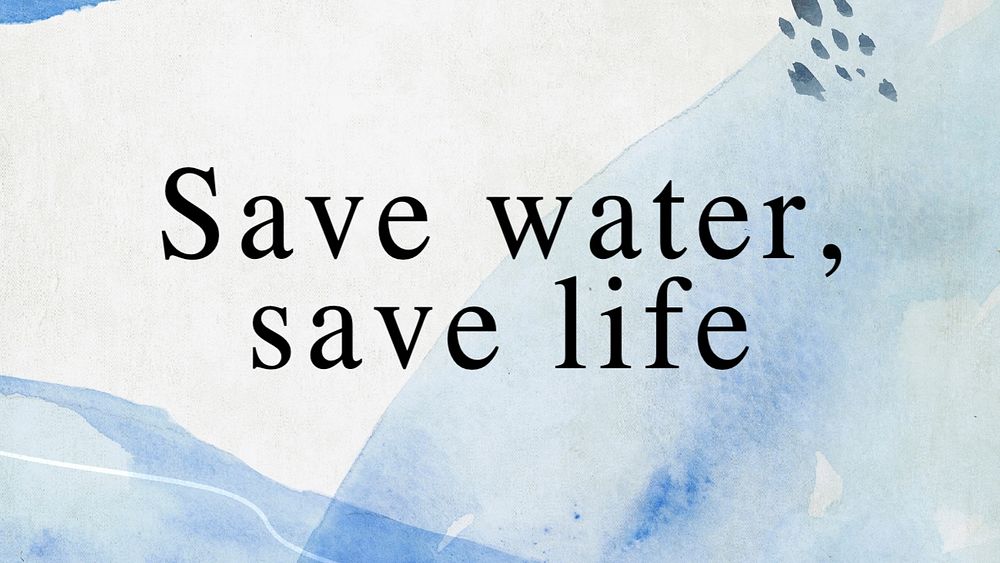 Save water quote banner template, editable design