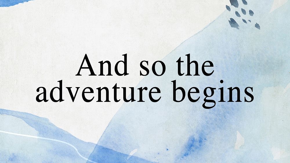 And so the adventure begins banner template, editable design