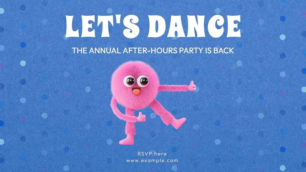 Let's dance Facebook cover template, editable design