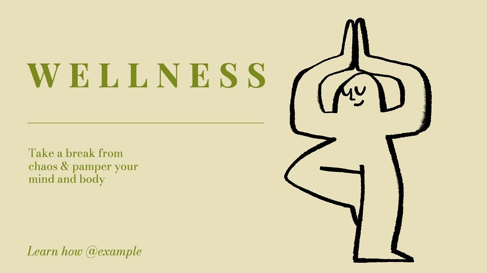 Wellness Facebook cover template, editable design