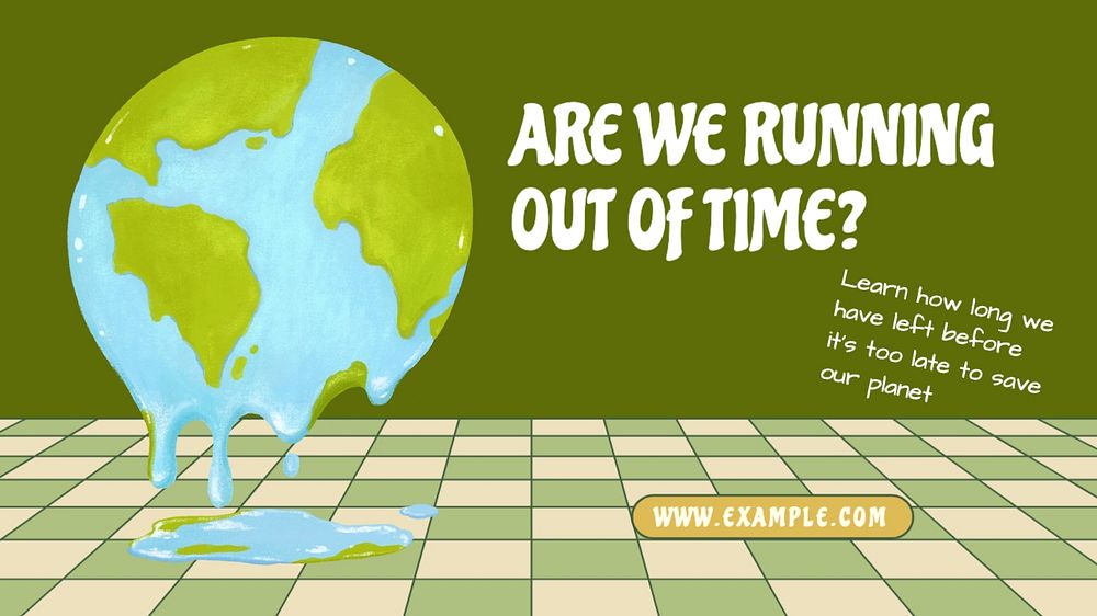 Save our planet Facebook cover template, editable design