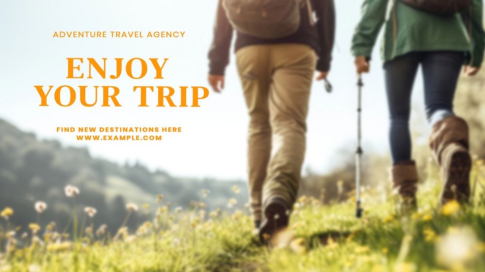 Enjoy your trip blog banner template, editable text