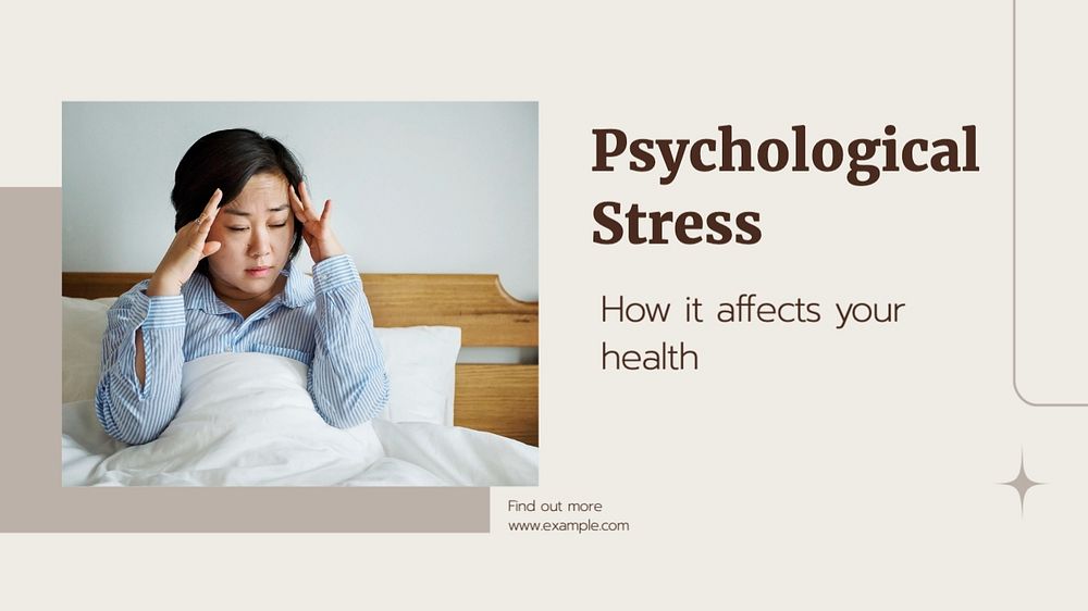 Psychological stress  blog banner template, editable text