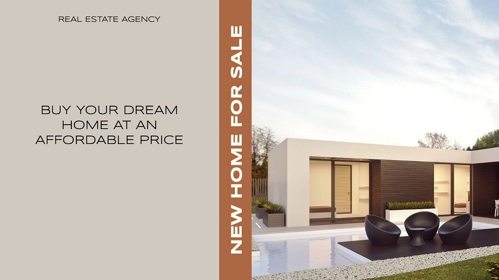 Property sale blog banner template, editable text