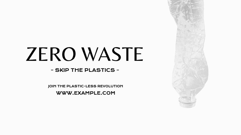 Zero waste living blog banner template, editable text