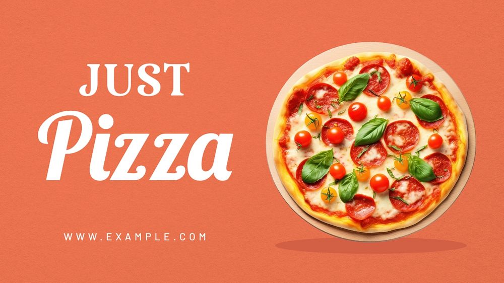 Just pizza blog banner template, editable text