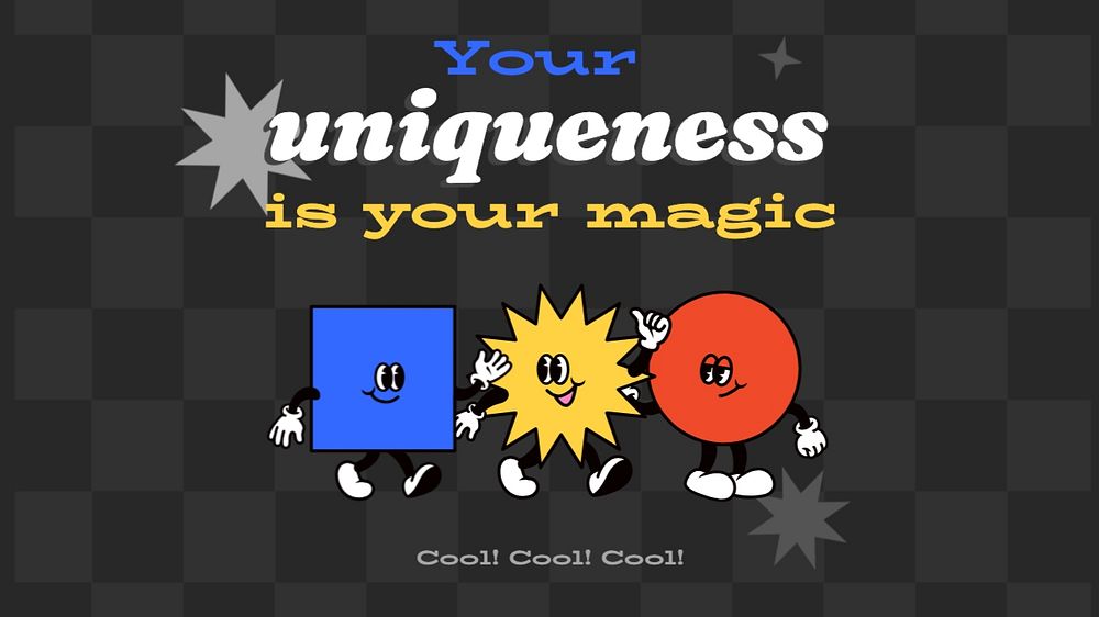 Your uniqueness is magic blog banner template, editable text