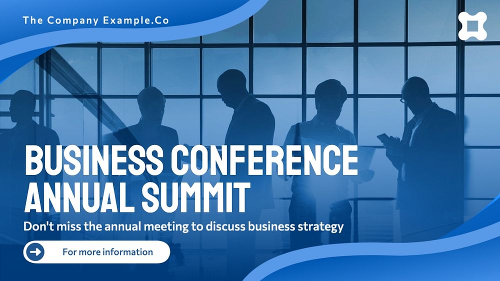 Business online conference blog banner template, editable text