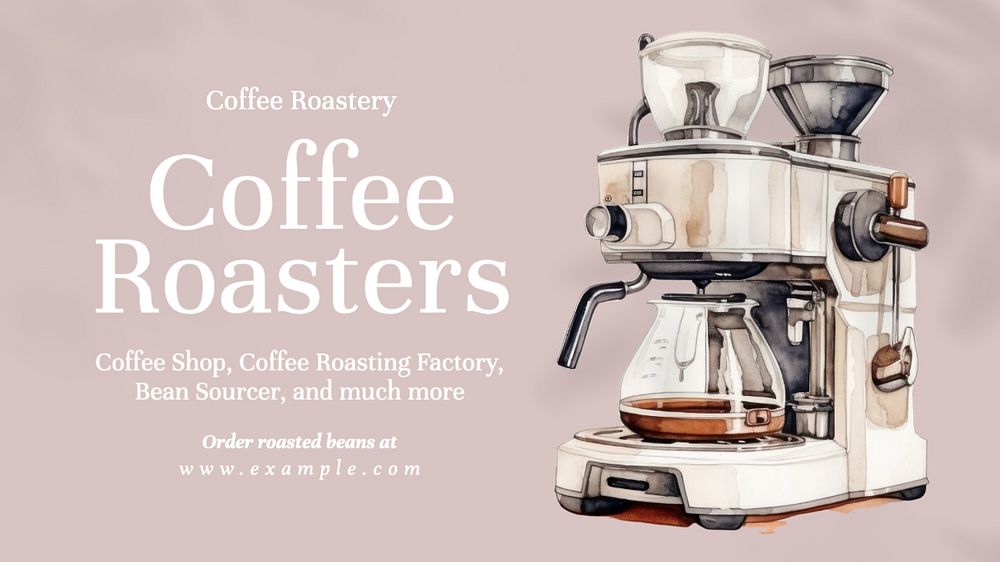 Coffee roasters blog banner template, editable text