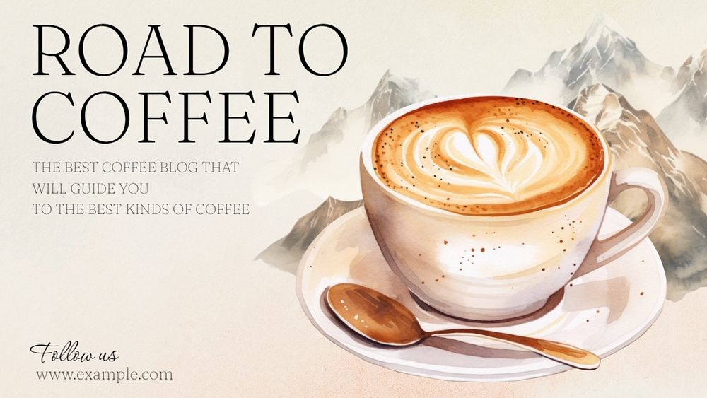 Coffee blog blog banner template, editable text