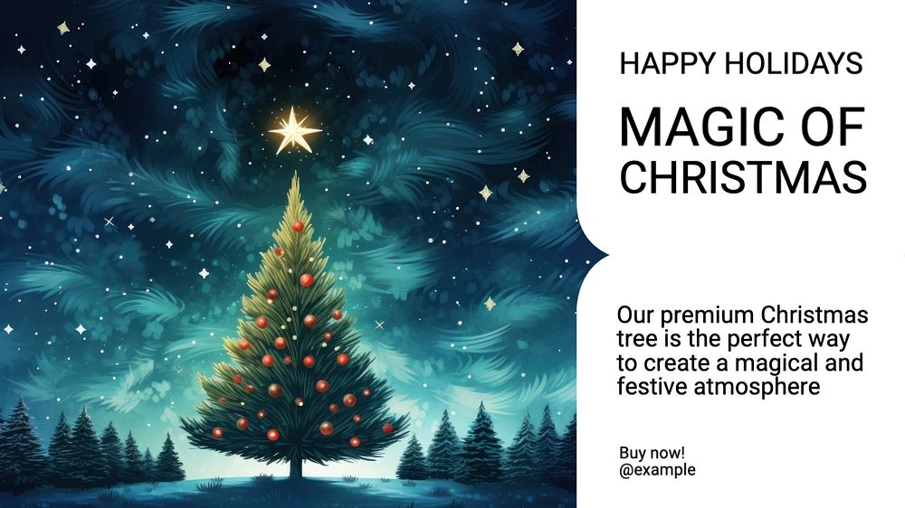 Christmas blog banner template, editable text