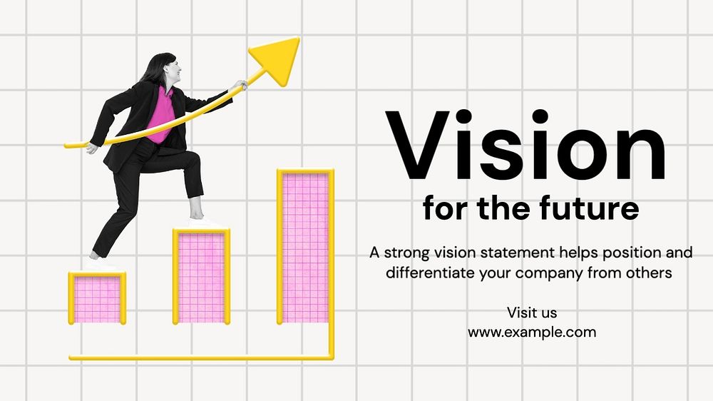 Vision for the future blog banner template, editable text