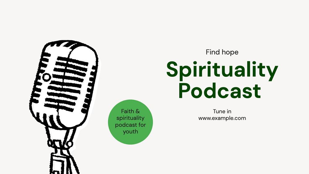 Spirituality & faith blog banner template, editable text