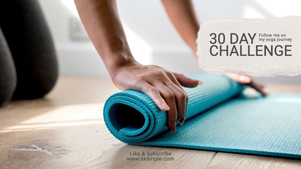 30 day challenge blog banner template, editable text