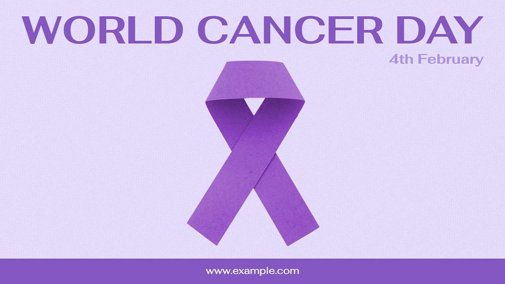 World cancer day blog banner template, editable text