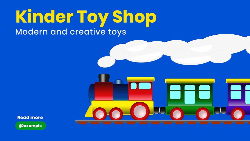 Toy blog banner template, editable text