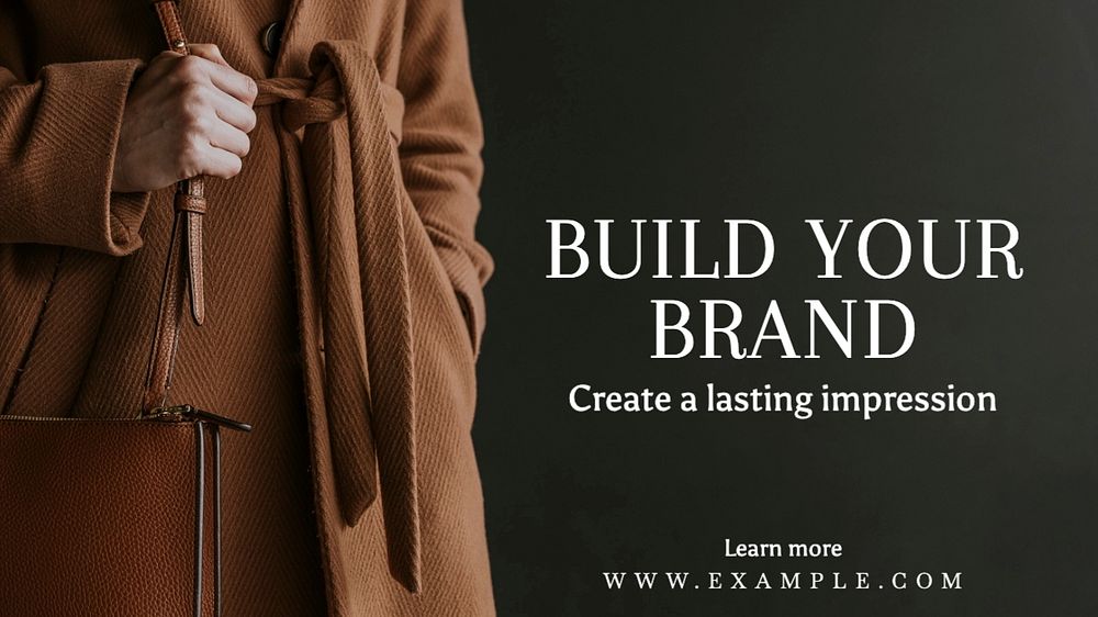 Branding blog banner template, editable text