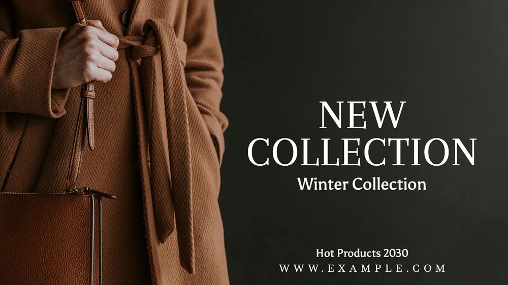 New collection blog banner template, editable text