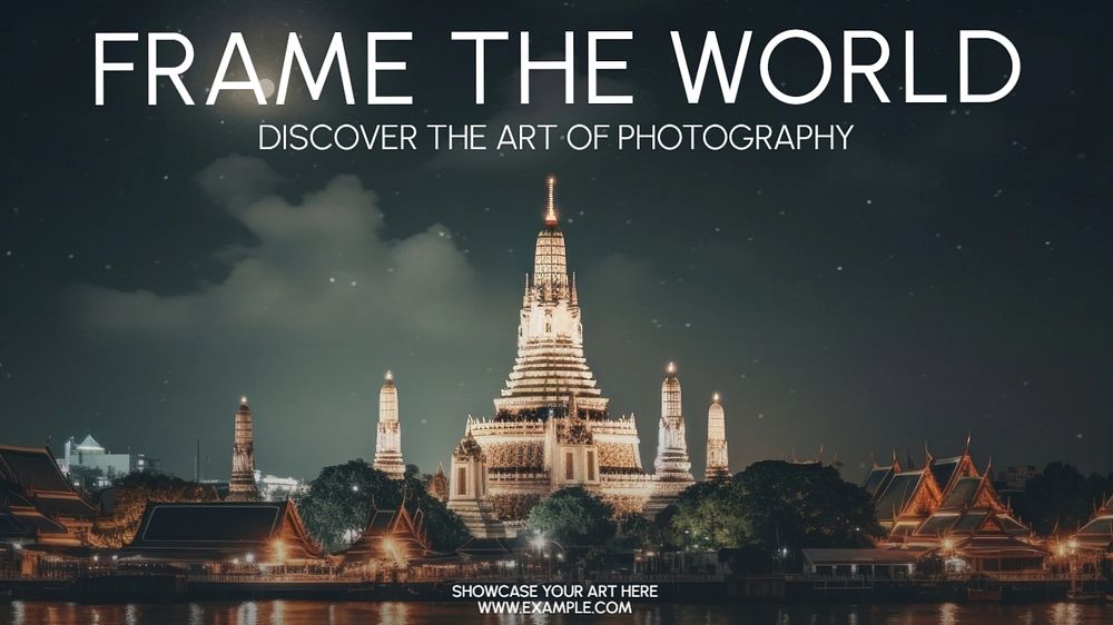 Photos travel tourism blog banner template, editable text