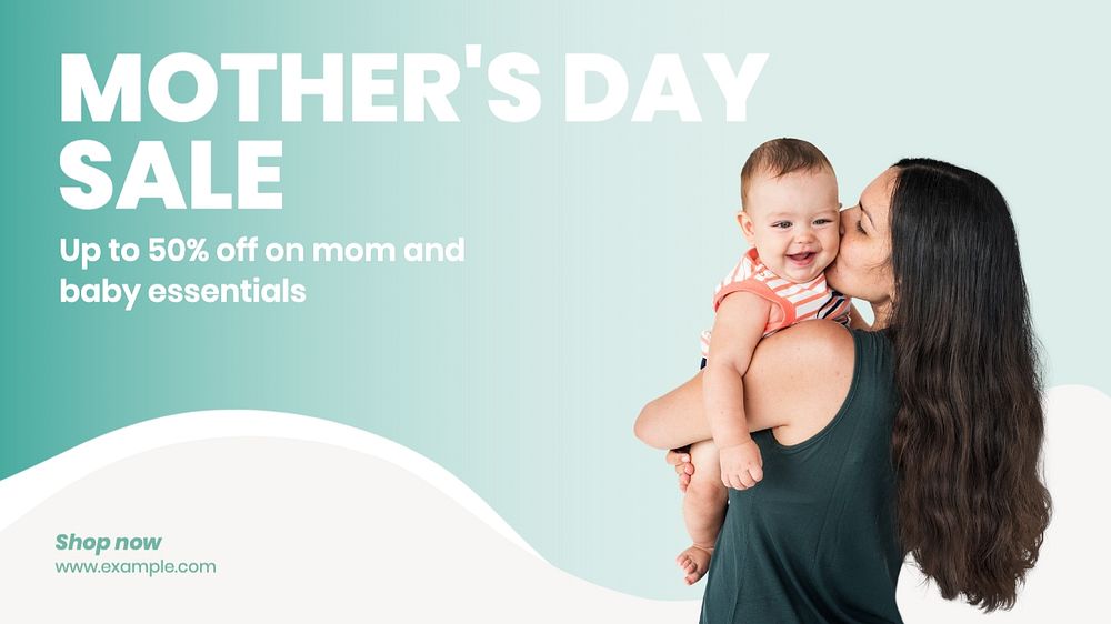 Mother's day sale blog banner template, editable text