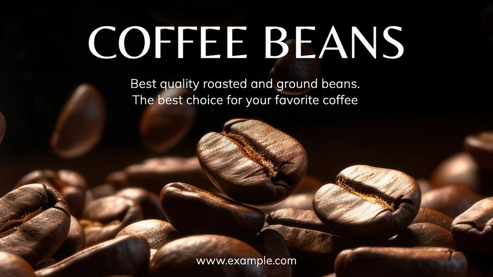 Best coffee beans blog banner template, editable text