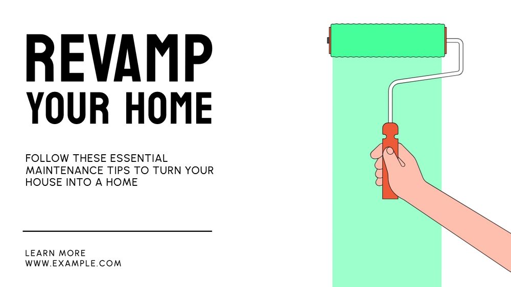 Revamp your home blog banner template, editable text