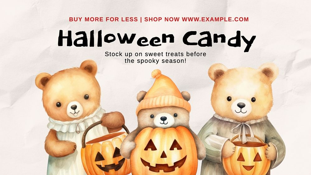 Wholesale candy blog banner template, editable text