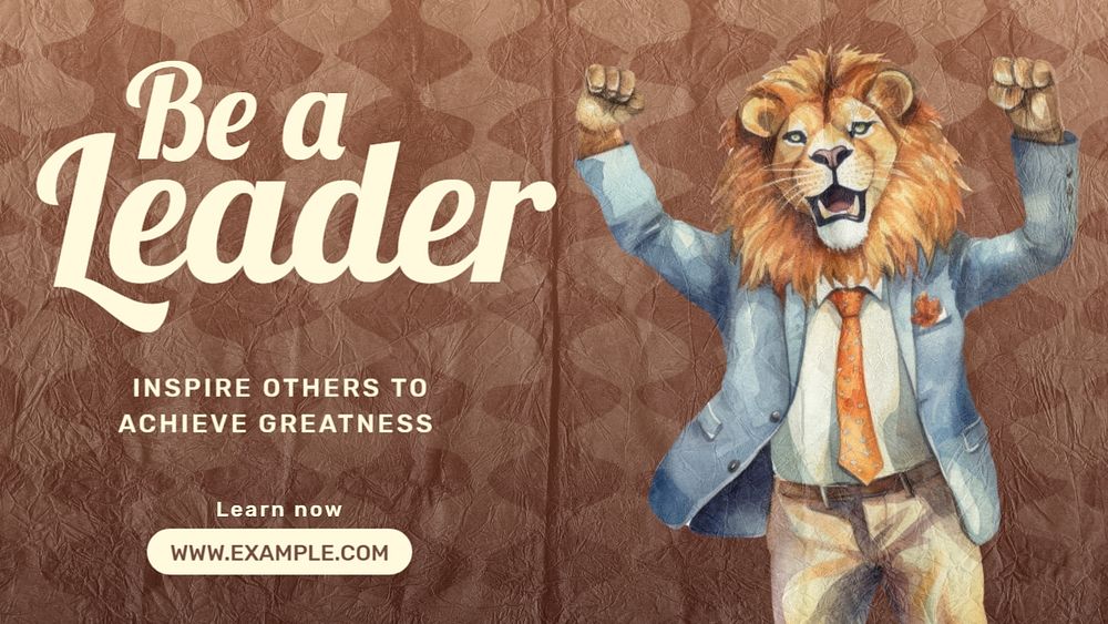 Be a leader blog banner template, editable text