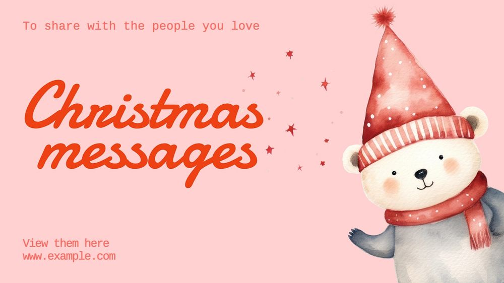 Christmas card blog banner template, editable text