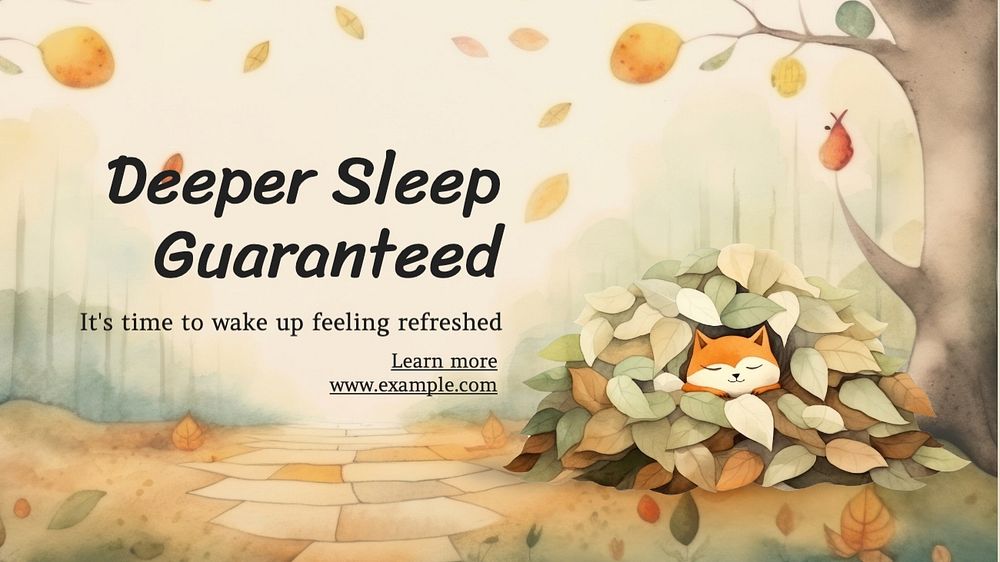 Sleep blog banner template, editable text