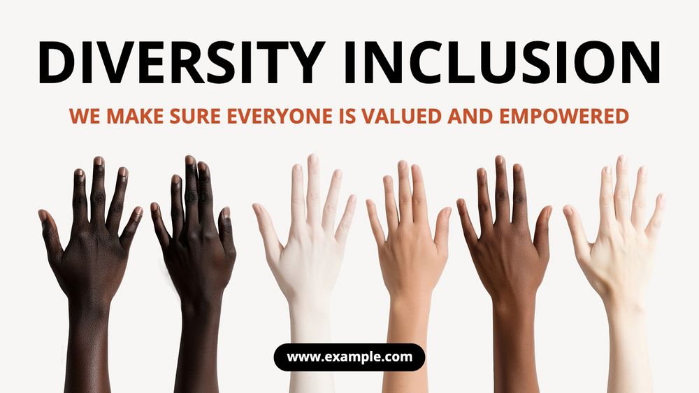 Diversity and inclusion blog banner template, editable text