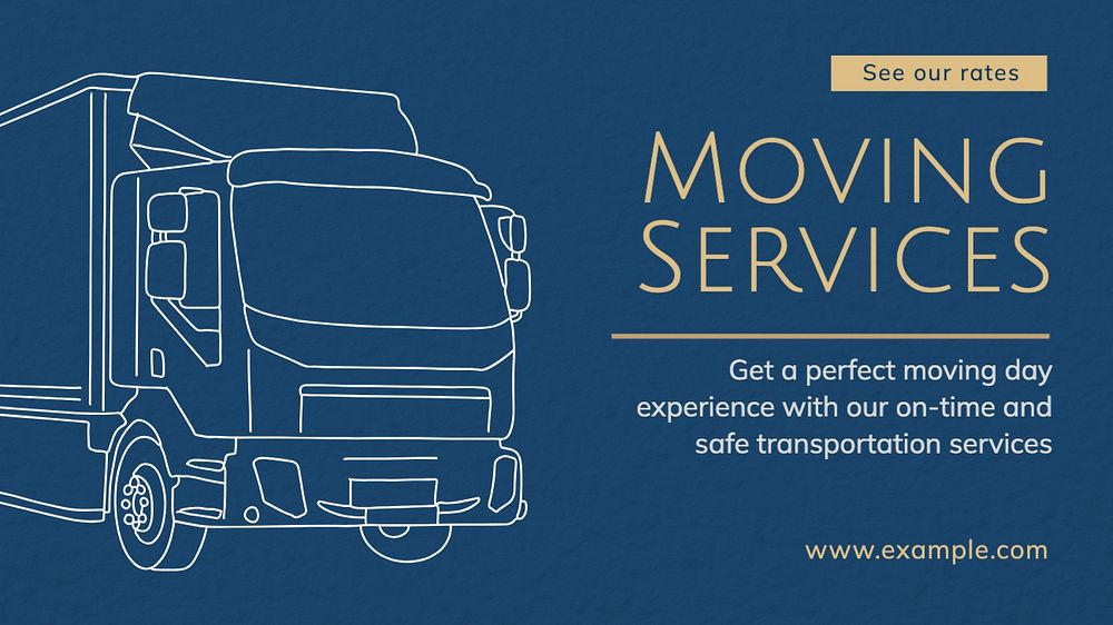 Moving service blog banner template